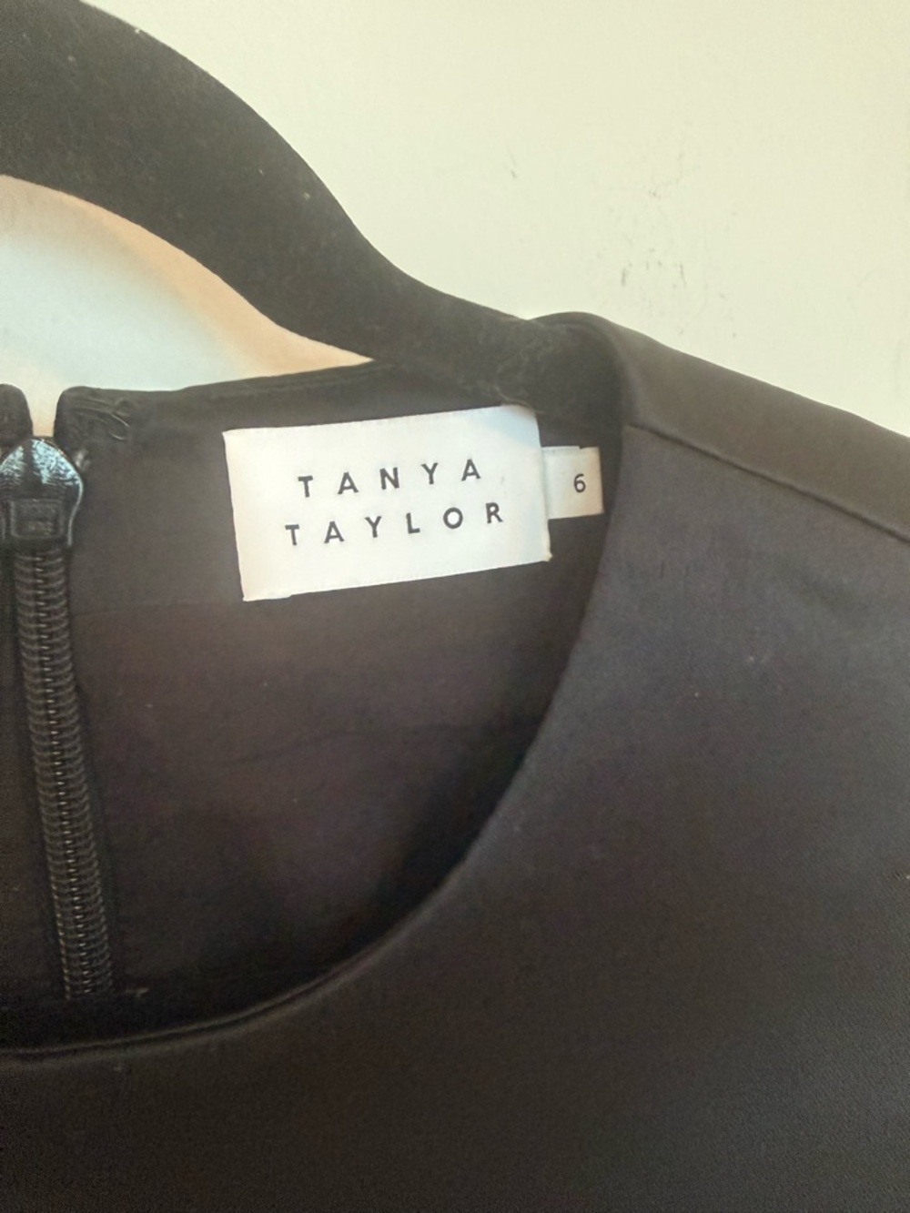 Tanya Taylor Noaki Embellished Black Satin Mini Flare Dress size 6 - Picture 6 of 10